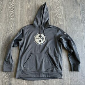 Nike NFL Pittsburgh Steelers Chrome Logo Hooded Sweatshirt in Gray